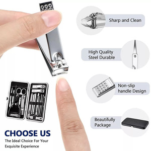 19 in 1 Set Stainless Steel Manicure Set - White by ATS