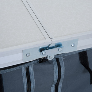 Outsunny Folding Picnic Table - Pebbles White by Outsunny