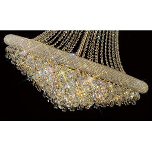 Alexandra Ceiling Pendant Chandelier 18 Light French Gold, Crystal - Gold