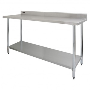 6ft Catering Bench with Single Over-Shelf - Silver by Kukoo