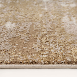 Natural Beige Distressed Abstract Living Area Rug by The Rug House