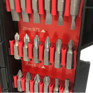 Lumberjack 29 Piece Screwdriver Bit Multi-functional Tool Set in Box - Red by Lumberjack