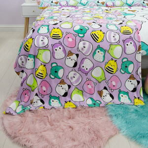 Squishmallows Playful Fleece Throw - Multicolour