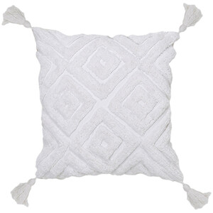 Tangier Tufted Cushion - White by Divante