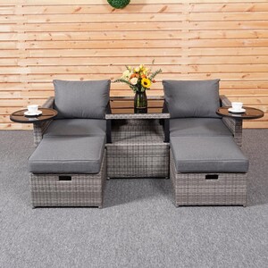 New Hampshire Transformer Patio Set - Grey by Malay