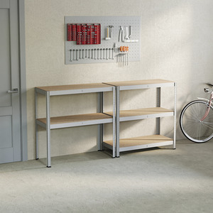 5 Tier Heavy Duty Adjustable Steel Garage Shelving Unit - 875kg Weight Capacity - Galvanised / 30cm by Vida Designs