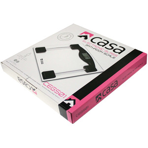 Electronic Glass Bathroom Scale Range - Black by Casa