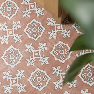 Quadrostyle PALMA IN RED EARTH Wall Tile and Furniture Vinyl Stickers by Quadrostyle