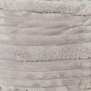Brooklyn Plush Ribbed Throw - Silver