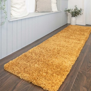 Super Soft Yellow Ochre Shaggy Living Area Rug by The Rug House