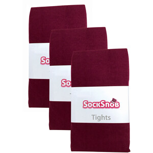 3 Pair Coloured Opaque 80 Denier Plain Block Colour Tights by Sock Snob