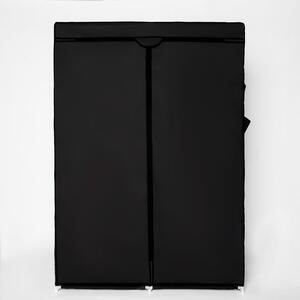 Fabric Double Canvas Wardrobe - Black by OHS
