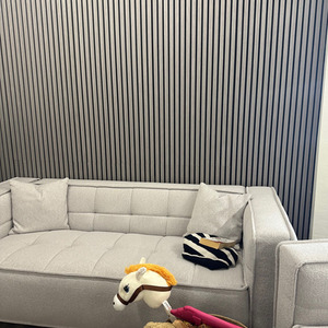 4x Wood Acoustic Slatted Wall Panels - Ash Grey by Aluxo