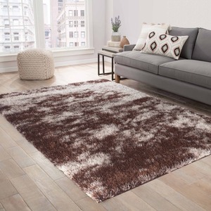Modern Soft Two Tone Shimmer Shaggy Area Rugs by Desire Rugs