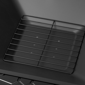 Large Glenview Black Square Log Fire Pit - Black by Tepro