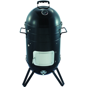 Premium Charcoal Smoker BBQ Grill with Hanging Rack - Black by Callow