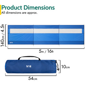 Metal Poled Camping Windbreak by Trail
