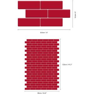 Walplus 3D Glossy Tile Stickers by WALPLUS