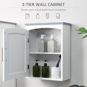 kleankin Bathroom Wall Cabinet with Adjustable Shelf by kleankin