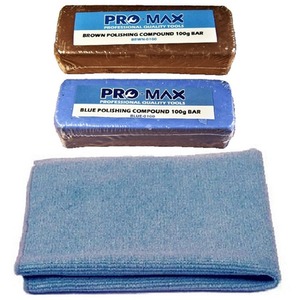 Bench Grinder Metal Polishing Kit Aluminium Alloy Brass 8pc - Standard / 6 x 1in by Pro-Max Professional Quality Tools