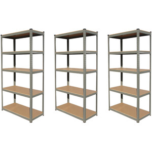 Hilka 265Kg 5 Tier Boltless Shelving System - Silver by Hilka