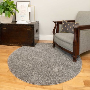 Silver Grey Shaggy Rug by The Rug House