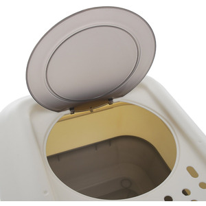 Covered Cat Litter Tray with Scoop - Grey by Livingandhome