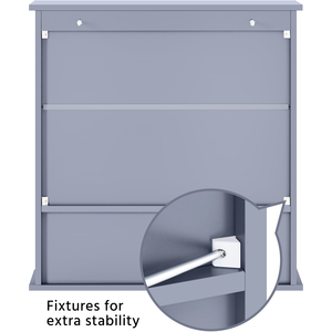 Wooden Living Room Wall Cabinet with 2 Mirrors - Grey by Yaheetech