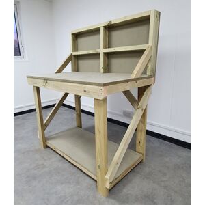 UniMdf Top Workbench With Back Panel by Arbor Garden Solutions