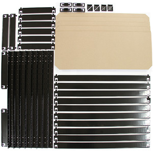 5 x T-RAX Black Metal Racking Units 75cm x 150cm x 30cm - Black by Monster Racking