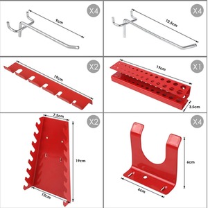 Garage Storage Pegboard Wall Organizer Kit - Black by Costway