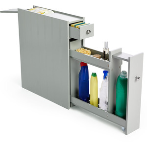 Slimline Bathroom Storage - Grey by VonHaus