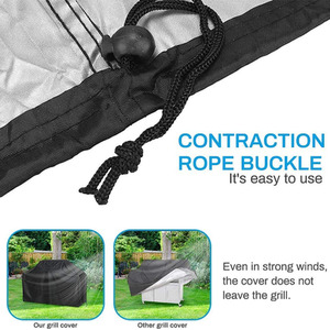 Waterproof Barbecue Grill Cover - Black by Furniture One