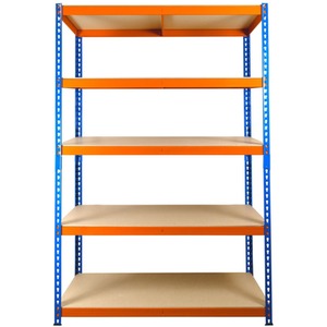 Extra Heavy Duty Racking Shelving 5 Levels - Blue & Orange / 120cm / 45cm by Trade Price Deals
