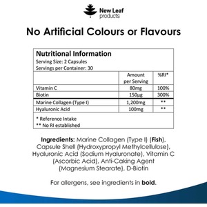 Collagen Supplement Marine Collagen Capsules - One Month by New Leaf Products