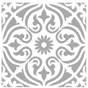 Windsor Reusable Tile Stencil for Walls, Floors, Patios and Furniture - White / 30cm x 30cm by Stencil It