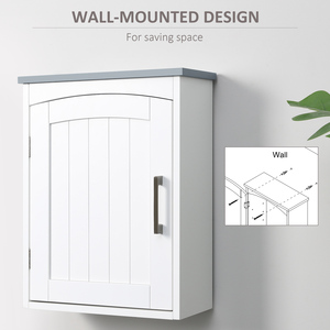 kleankin Bathroom Wall Cabinet with Adjustable Shelf by kleankin