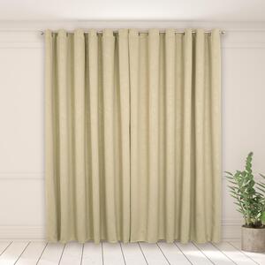 Leaf Embossed Eyelet Blackout Curtains - Sage Green / 167cm / 183cm by OHS