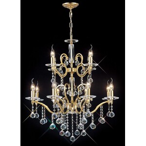 Zinta Ceiling Pendant Chandelier 2 Tier French Gold, Crystal (Requires Assembly) - French Gold