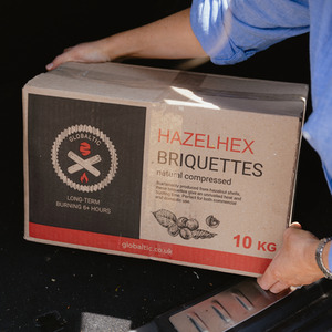 Hazel Hex Sumi Bincho Charcoal Briquettes - Black by Globaltic
