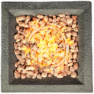 Makara Column Gas Fire Pit - Sand Stone Grey by MDA Designs