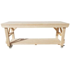 Acorn Wooden Workbench With Wheels by Arbor Garden Solutions
