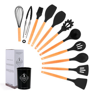 11-piece Silicone Kitchen Utensil Set Nonstick Cookware by Livingandhome