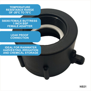 IBC S60x6 (2 inch) Female to (2 inch) BSP Female by DNA PACKAGING LTD