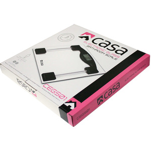 Electronic Glass Bathroom Scale Range - Black by Casa