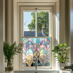 Gaiola Art Deco Stained Glass Privacy Window Film by Creative Printing