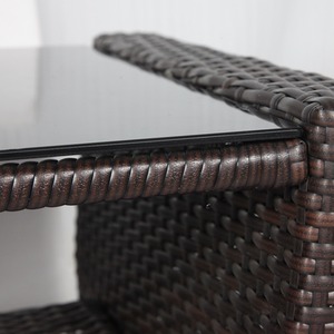 Rattan Garden Furniture Outdoor Set - Brown by BIRCHTREE