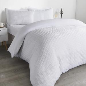 Pinsonic Tribal Duvet Cover Set - White / Superking by OHS