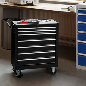 Tool Chest with 7 Drawers - Black by tectake