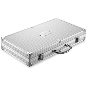 25 Piece with Metal Storage Case BBQ Tools Set - Silver by VonHaus